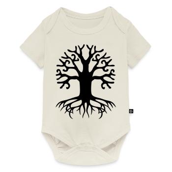 tree of life celtic symbol vintage tattoo - Baby Premium short-sleeve bodysuit - off white - Front