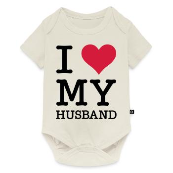 I Love My Husband - Baby Premium Kurzarmbody - Naturweiß - Vorne
