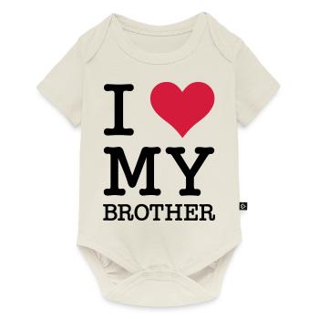 I Love My Brother - Baby Premium Kurzarmbody - Naturweiß - Vorne