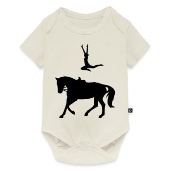 Voltigieren Sprung - Baby Premium Kurzarmbody - Naturweiß - Vorne
