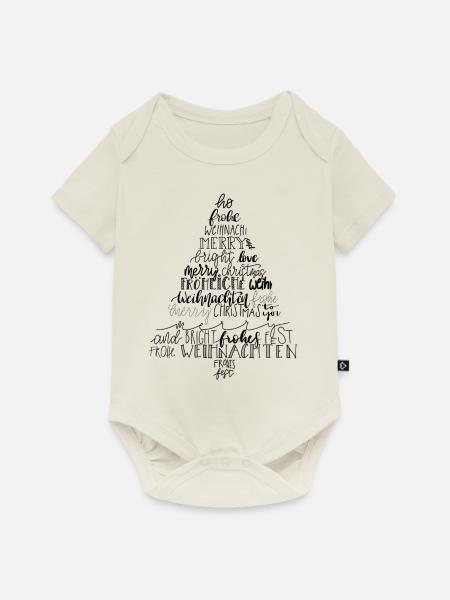 Christmastree - Baby Premium Kurzarmbody - Naturweiß