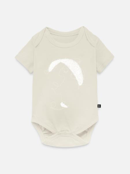Paraglider scribble white - Baby Premium Kurzarmbody - Naturweiß