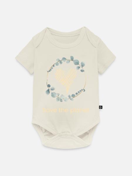 Save The Planet - Baby Premium Kurzarmbody - Naturweiß