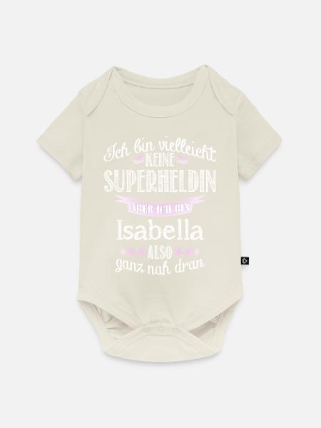 isabella - Baby Premium Kurzarmbody - Naturweiß