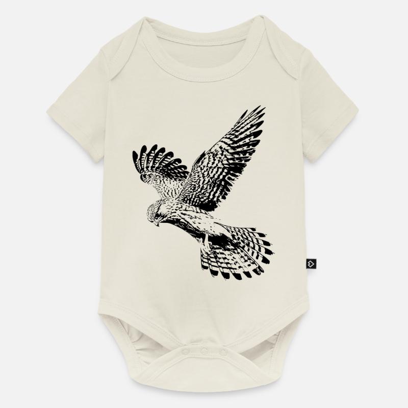Faucon - Body à manches courtes Premium Bébé - blanc cassé