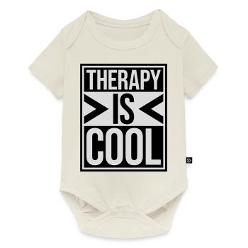 therapy is cool Quote - Baby Premium short-sleeve bodysuit - off white - Front