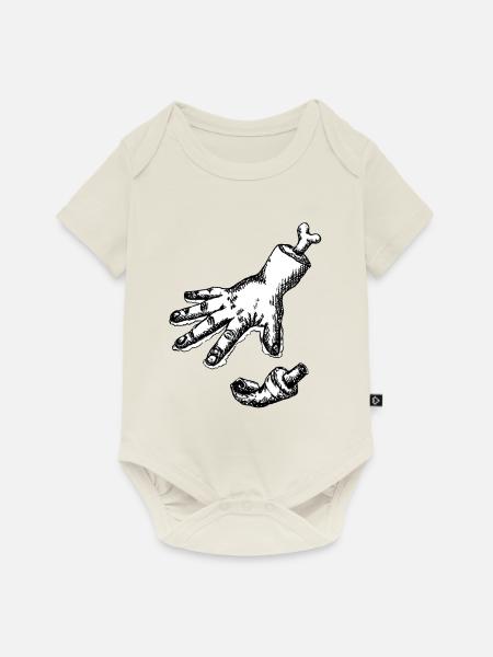 KlimakleberHand - Baby Premium Kurzarmbody - Naturweiß