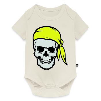 Skull Pirate Ahoy - Baby Premium short-sleeve bodysuit - off white - Front