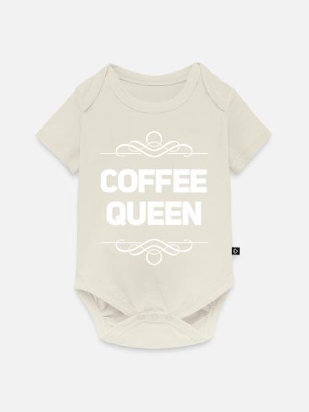 Coffee Queen - Baby Premium Kurzarmbody - Naturweiß