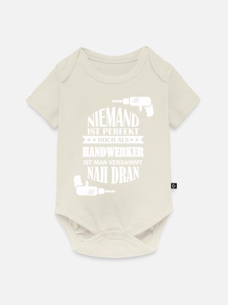 perfekter handwerker - Baby Premium Kurzarmbody - Naturweiß