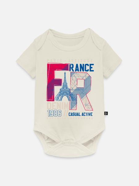 URBAN FR - Baby Premium Kurzarmbody - Naturweiß