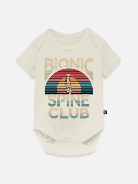 Bionic Spine Club 12 - Baby Premium Kurzarmbody - Naturweiß