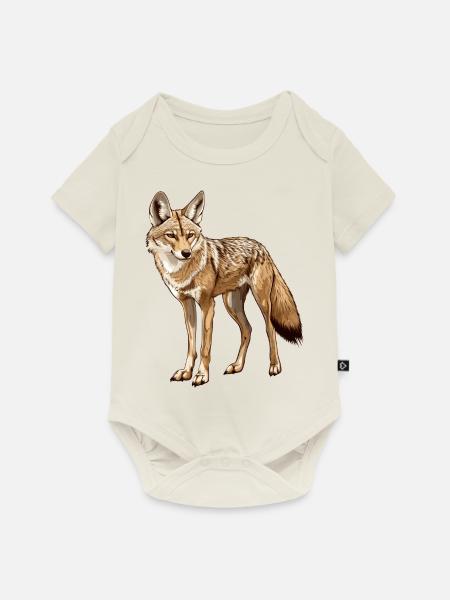 schlauer Schakal - Baby Premium Kurzarmbody - Naturweiß