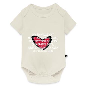 Liebeserklärung (ER) zum Valentinstag Geschenkidee - Baby Premium Kurzarmbody - Naturweiß - Vorne