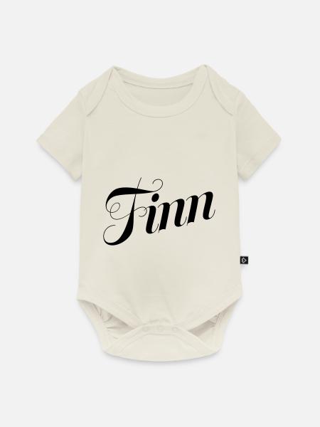 Finn - Baby Premium Kurzarmbody - Naturweiß