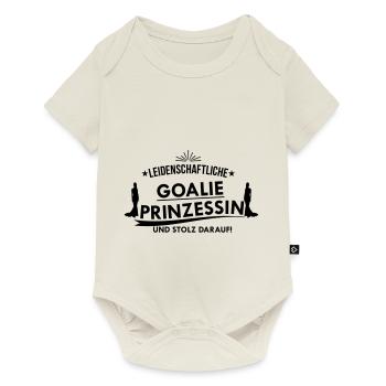 Leidenschaftliche Prinzessin Goalie - Baby Premium Kurzarmbody - Naturweiß - Vorne