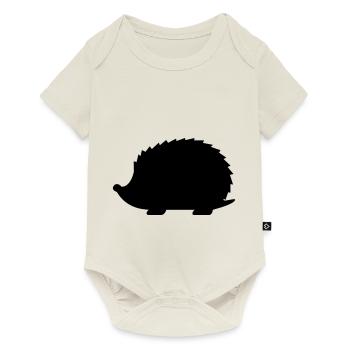 Igel Silhouette Idee Geschenk Tier klein - Baby Premium Kurzarmbody - Naturweiß - Vorne