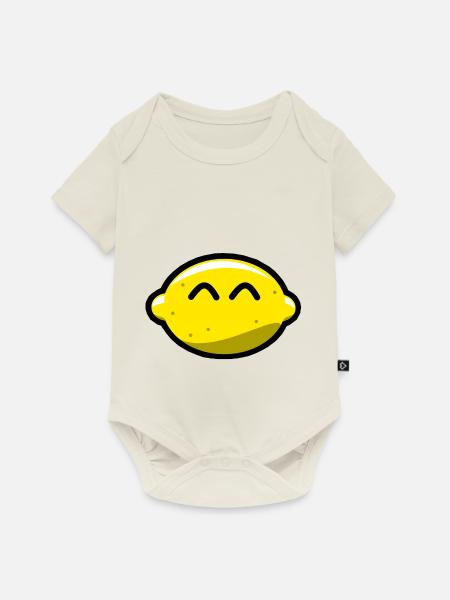 Lustige Zitrone - Baby Premium Kurzarmbody - Naturweiß