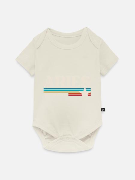 Sternzeichen Widder - Baby Premium Kurzarmbody - Naturweiß