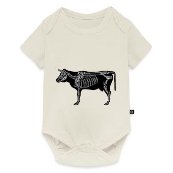 Rind-Skelett - Baby Premium Kurzarmbody - Naturweiß - Vorne