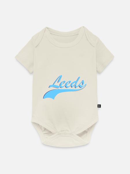 Leeds - Baby Premium Kurzarmbody - Naturweiß