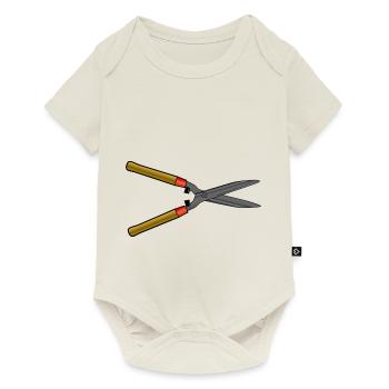 heckenschere strauecher buesche garten pflanzen - Baby Premium Kurzarmbody - Naturweiß - Vorne
