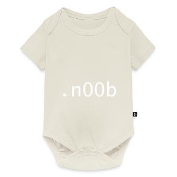 n00b - Débutant leet - Body à manches courtes Premium Bébé - blanc cassé - Devant