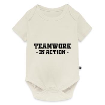 teamworkinaction - Baby Premium Kurzarmbody - Naturweiß - Vorne
