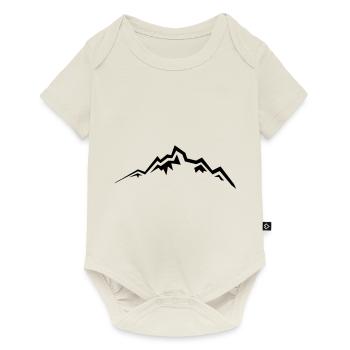 Montagnes Montagne Montagne 18 Aire de dessin 19 - Body à manches courtes Premium Bébé - blanc cassé - Devant