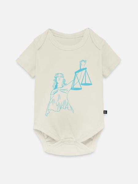 Justitia - Baby Premium Kurzarmbody - Naturweiß