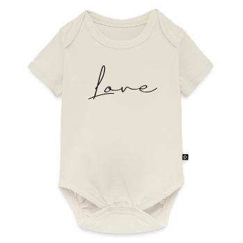 Love - Baby Premium Kurzarmbody - Naturweiß - Vorne