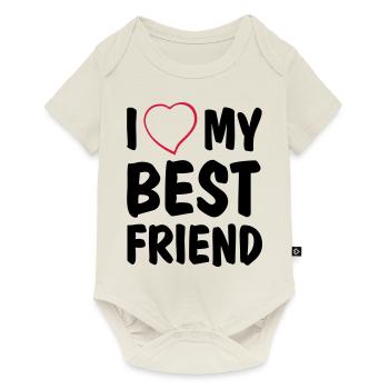 I love my best friend - Baby Premium short-sleeve bodysuit - off white - Front