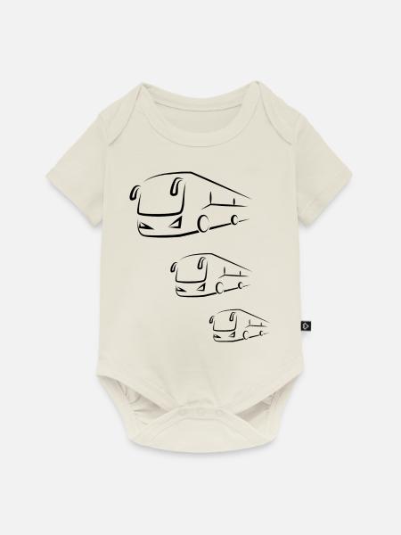 Bus Busfahrer Schulbus Autobus - Baby Premium Kurzarmbody - Naturweiß