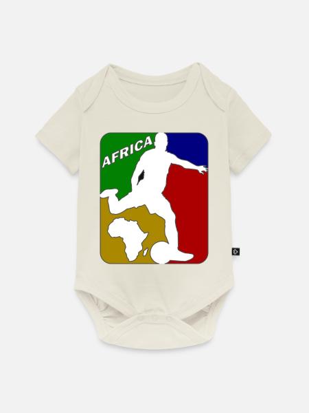 Fußball Afrika Cup - Baby Premium Kurzarmbody - Naturweiß