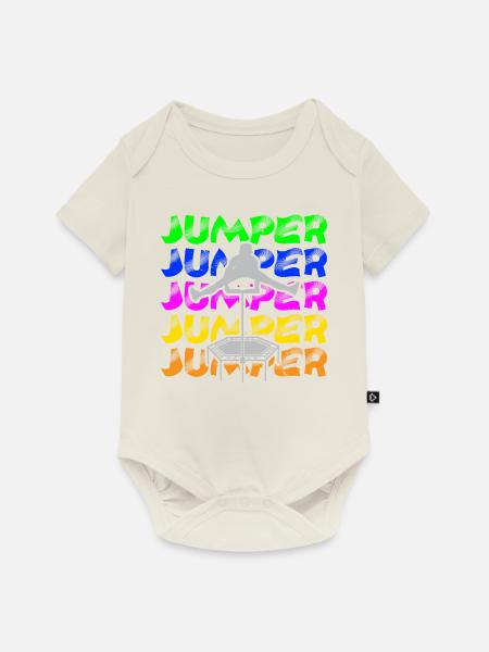 Trampoline Jumping Trampoline Trampoline Trampoline - Body à manches courtes Premium Bébé - blanc cassé