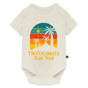 Je suis noix de pour toi Été Couples Tropical - Body à manches courtes Premium Bébé - blanc cassé - Devant