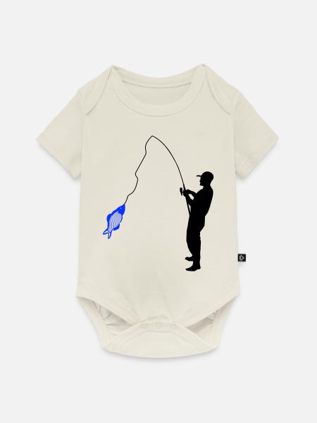 Angler - Baby Premium Kurzarmbody - Naturweiß