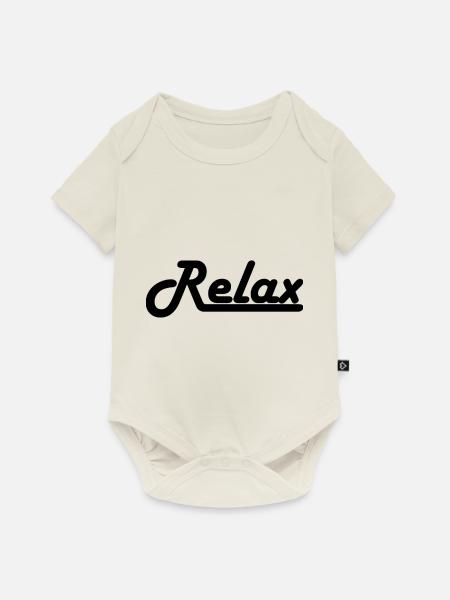Entspannen - Baby Premium Kurzarmbody - Naturweiß