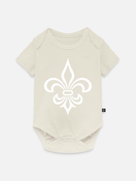 Fleur de Lys-Symbol - Baby Premium Kurzarmbody - Naturweiß