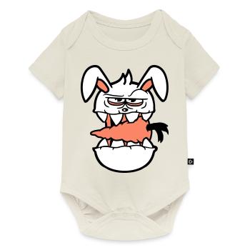 Bunny Monster Evil Carrot Carrot Halloween Horror - Baby Premium short-sleeve bodysuit - off white - Front