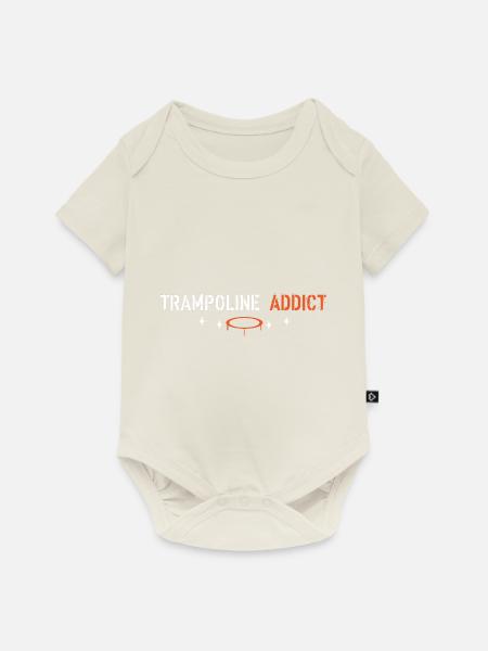 Trampolin-Süchtige - Baby Premium Kurzarmbody - Naturweiß