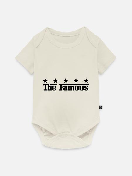 Der Berühmte - Design 4 - Baby Premium Kurzarmbody - Naturweiß
