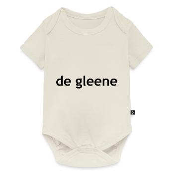 de gleene schwarze Schrift - die Kleine Sächsisch - Baby Premium Kurzarmbody - Naturweiß - Vorne