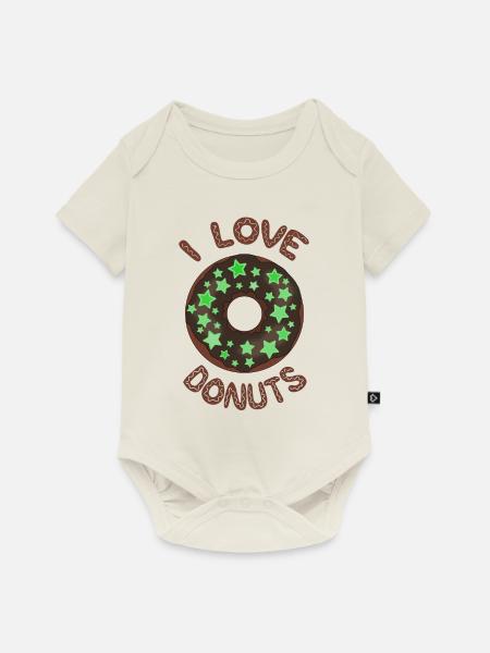 Donut stars - Baby Premium Kurzarmbody - Naturweiß