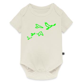 5 Voegel (1 color) - Baby Premium Kurzarmbody - Naturweiß - Vorne