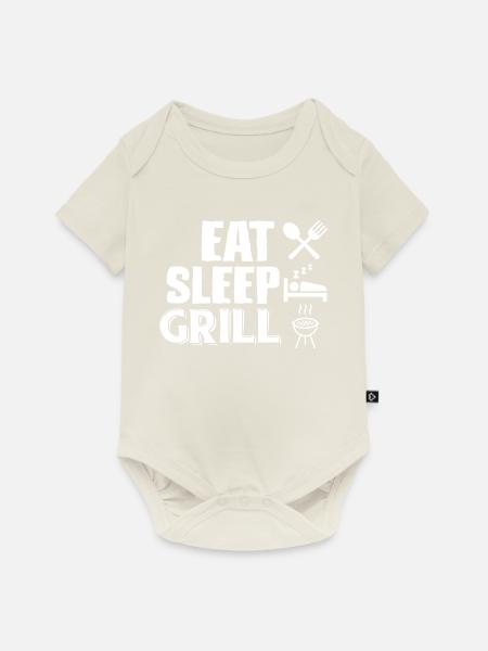 BBQ Grill - Baby Premium Kurzarmbody - Naturweiß