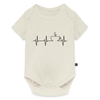 HEART BEATS FOR COFFEE - Baby Premium short-sleeve bodysuit - off white - Front