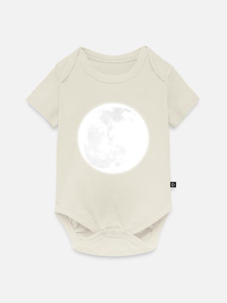 Full Moon - Baby Premium Kurzarmbody - Naturweiß