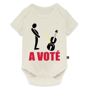 A voté - Body à manches courtes Premium Bébé - blanc cassé - Devant