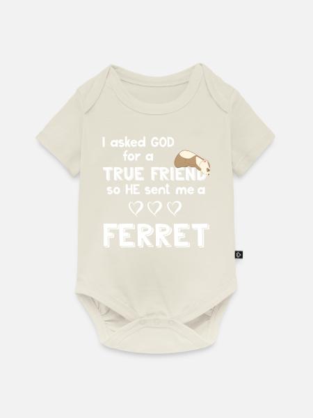 Frettchenfreund - Frettchen - Bester Freund - Baby Premium Kurzarmbody - Naturweiß